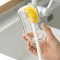 Long Handle Cup Brush, Silicone Bottle Brush, Silicone Bottle Cleaning Brush with Long Handle, Water Bottle Cleaner Brush for Cleaning Baby Bottles, Cups, Thermoses and Drink Bottles.. 