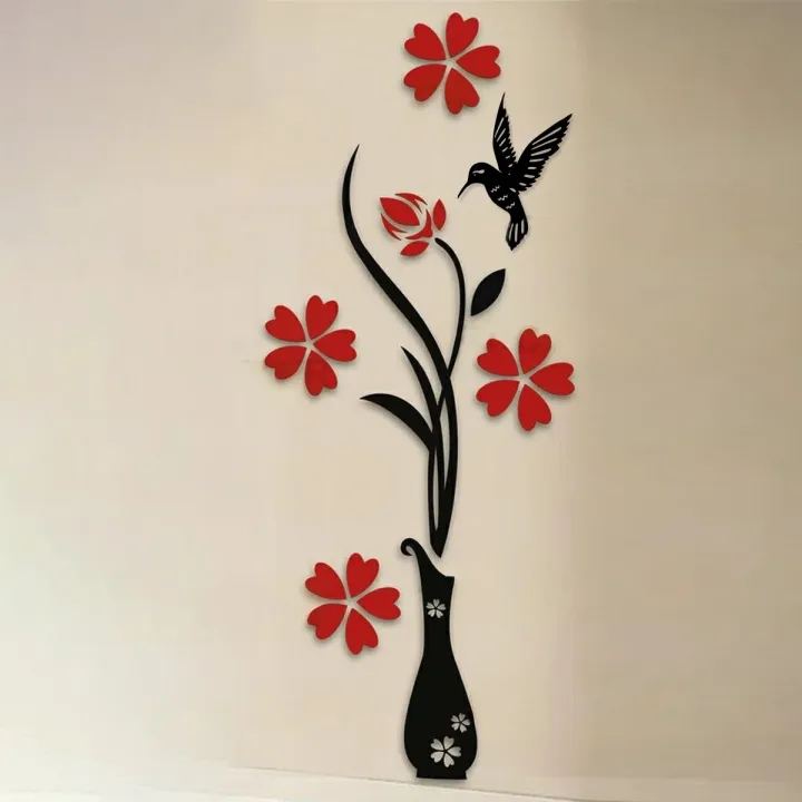 Vase%20in%20Red%20and%20Black%20Color%20-%20Wooden%20Wall%20Decoration,%2012x32%20Inches,%20Acrylic%20Wall%20Art%20with%20Plum%20Flower%20Design%20-%20Image%202