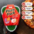 Reusable Pizza Storage Container With 5 Microwavable Serving Trays For Pizza Slices Foldable Food Storage Box Kitchen Tools. 
