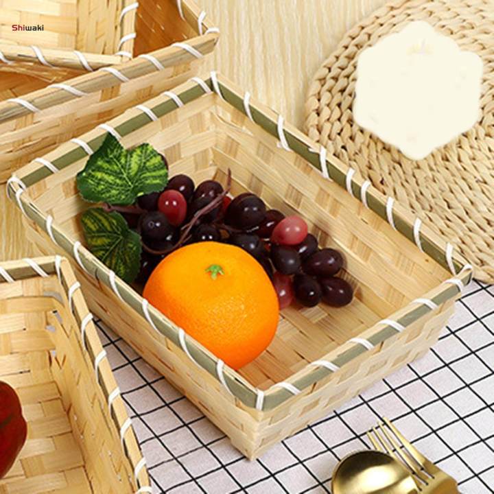 Food Serving Basket Snacks Sundries Bread Basket for Kitchen Closets Bedroom