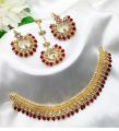Jewellery Set with Necklace, Earings and Bindia/ Teeka for Girls, Women and Ladies. 