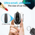 Keychain Portable Charger for iPhone, Mini Power Emergency Pod Small Power Bank Battery Pack, Fast Charging Cell Phone Charger for Apple-Plug Android Type-C iPhone 14/14 Plus/14 Pro Max/13/Pro Max/12, Airpods and More (Black). 