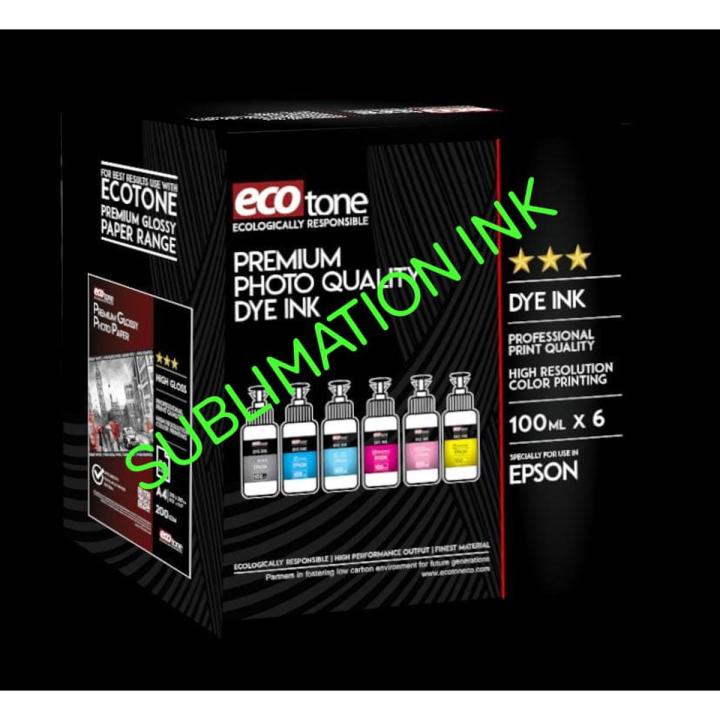 SUBLIMATION 100ml 6 COLOR EPSON ECOTONE INK - TONER MAX
