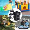 Electric Air Pump, Portable Electric Balloon Pump for Inflatables with 3 Nozzles, 130 W Quick-fill Electric Pump for Swimming Pool Outdoor Toy Car Camping, Black. 