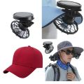 Clip-on Hat Mini Solar Fan Baseball Cap for Travelling Summer Portable B. 