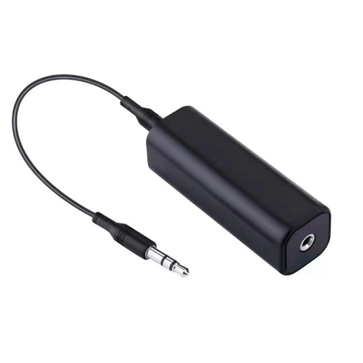3.5mm Ground Loop Noise Isolator for Car Audio and Home Stereo Systems Black 1 Piece
