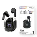 Air 31 TWS Transparent Wireless Earbuds Bluetooth 5.3 Headphones Heavy Bass LED Digital Display Touch Control Stereo Earphones. 