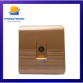 TV Cable Electric China Fitting Sheet China Switch Board- Metal Series (Golden Colour). 