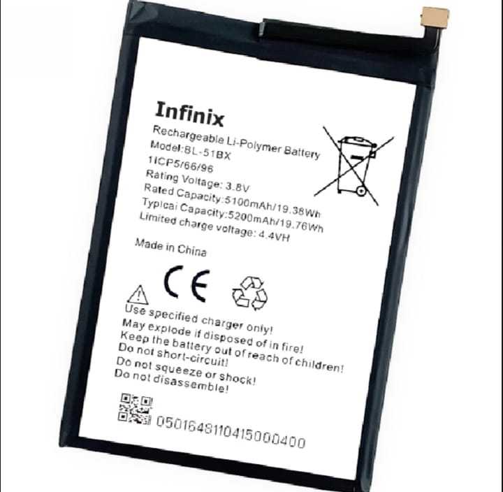 Infinix%20Hot%2010%20(X682)%20BL-51BX%20Battery%20Replacement%205200%20MAH%20Battery%20-%20Image%202