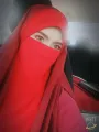 Niqab Patti Red Colour. 