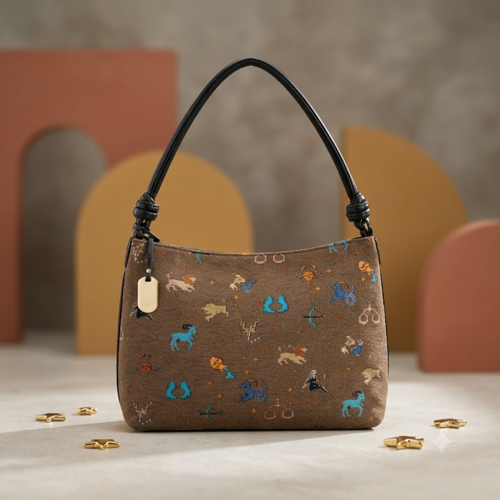 Women's Designer Printed Shoulder Bag | Premium Handbag with Leather Strap | Fashion Casual Purse for Girls & Ladies | Lightweight Tote Bag for Office, Travel, Shopping & Daily Use