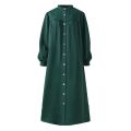 Short Coat Abaya front open buttons Solid Color Long Sleeve Shirt Dress Casual Pocket Robe Abayas For Women Open Abaya. 