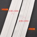 Nylon code long zipper No. 3 No. 5 household bed sheet pillow quilt cover quilt cover zipper thickened white double-headed zipper. 