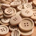 Hot 10 Pcs/Set Mixed Wooden Buttons Natural Color Round 4-Holes Sewing Scrapbooking DIY Buttons Sewing Accessories. 