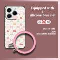 soft case Anti-knock Phone Case For infinix Note40X 5G/X6838 bracelet protective solid color funny creative cute Cartoon. 