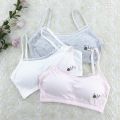 bellylady Girl  Bra  Underwear Cotton Lace Border Cute Printed One-piece Bra Pad Sling Vest. 