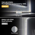 MR>A BRAND Vanity Mirror with Light, 32" x 24" Arched Led Makeup Mirror with 10X Magnification, Tabletop Desk Mirror, Dimmable 3 Colors Mode. 