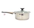 Sonex Mega Classic – Cooking Sauce Pan – Stainless Steel With Glass Lid. 