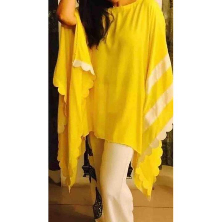 M.Meeraki Beautiful Yellow butterfly Style shirt for girls