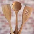 3Pcs Large Wooden Spoons Big Round Soup Spoon Ladle Long Handle Wood Dinner Spoon Set Tablespoon Wood Kitchen Utensils Tableware. 