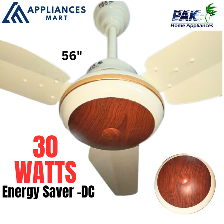 Pak Fan Inverter Fan Ceiling Fan 30 Watts Remote Control Copper Winding 56 Inches