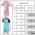 Kids Girl Boy Swimsuit Cartoon Print Zipper One-piece Swimming Suit Cute Summer Children Beachwear 3-12Yrs. 