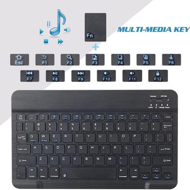 Slim Bluetooth Keybòard Compatible with íPad 10.2-inch/íPad Air/íPad 9.7-inch/íPad Pro/íPad Mini, íPhone and Other Bluetooth Enabled Devices Including íOS, Android, Windows.