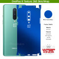 OnePlus 8 Skin/Wrap 360 Protection Sheet/ Carbon fiber/ Matte/ Transparent/ Lamination Back And Sides Included Camera Skin. 
