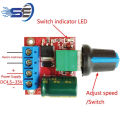 DC 12 Volt 5A PWM Motor Speed Controller Adjustable Drive Module 1.8V 3V 5V 6V 12V 15V for Switch LED Dimmer DC mini Pedestal Fan Dimmer. 