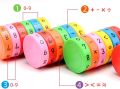 Math Wheel For Kids Education, Magnetic Math Learning Toys Math Games for Kids, Math Materials for Preschool, Colorful Learning Toy Cylinder Number Blocks. 