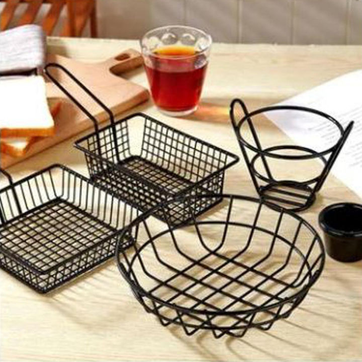 PACK OF 4 SNACK BUCKETS & RESTAURANT STYLE SERVING PLATTER