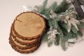 Natural Wood Slices (12 Pcs, 3–5 Inches) – Rustic DIY Craft Kit for Wedding Decor, Art Projects & Ornaments. 