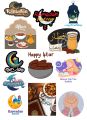 Ramadan Mubarak  Stickers Ramadan Kareem Islamic Stickers Ramazan Mix Sticker  Sticker Pack Of 12 Sticker  -for mobile back, Laptop, dairy and for decorating your stuff and making them look more attractive 3 inch x 2 inch sticker. 