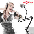 Energy - ENRG Boom_Suspension Scissor Arm Full Kit Stand ( Mic Not Include ) Dock Holder For Mobile And Microphone With Mic Support Pop Filter Windscreen Tablet Clip Table Black. 