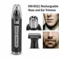 Personal Care Kemei KM-6511 2-in-1 Electric Nose Hair Trimmer Multifunctional Beard Trimmer Shaver Men Clipper Hair Remover Machine. 