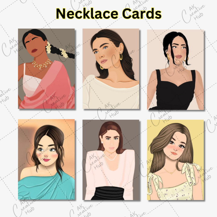 Necklace Display Cards/Custom Necklace Cards for Necklace Set, Earrings, Necklace Jewelry Display Holder for Packing/without holes position ,Jewelry Display Supplies/Custom Earring Cards for Mehndi/Wedding Favors - Packagiing Supplies