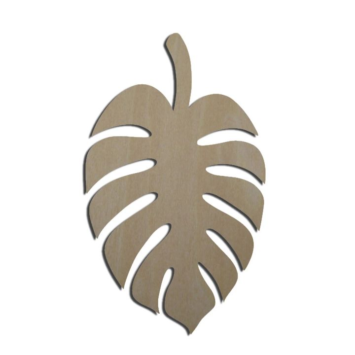 Unfinished Blank Wooden Jungle Leaf Shape Plywood Plant Cutout For Kids Painting DIY Crafts Home Decorations