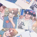 Korean comic sketch Cui Yijing Li Zhoubin 3-inch fan photo card high-looking handsome guy photo card thickened double-sided laser OVERDOESETO. 