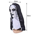 1 Pcs The Horror Scary Nun Latex Mask W/Headscarf Valak Cosplay for Halloween Costume. 