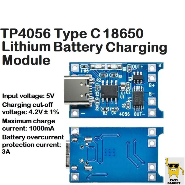 TP%204056%20Charging%20Module%20%7C%201A%2018650%20Lithium%20battery%20Charger%20Module%20Type%20C%20%7C%20TP4056%20Type%20C%20IC%20Module%20With%20Battery%20Protection%20BMS%20-%203.7V%20-%20Image%202