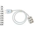 Flexible Extension Cable with Triple 2-pin Socket Male Female Electric Plug HQ 40/76 Two Core Round Wire Cord for Multipurpose uses Electrical Extension Board. 