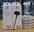 Original M5 Blue Spectrum Stereo Earphones: High Bass Handsfree for Android Phones, Ideal for Work from Home. 