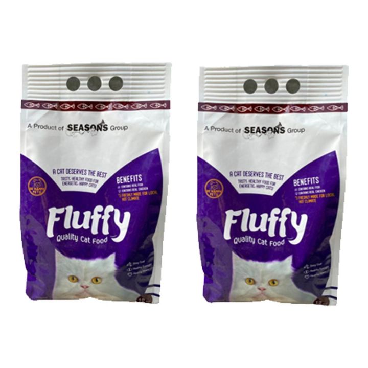 Fluffy Cat Food 2 packet (1.2kg*2=2.4kg)