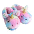 Women Cute Unicorn Home Ladies Pink Plush Slippers. 