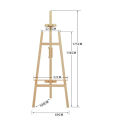 DK Traders Pine Wooden Foldable A-Frame Easel | Adjustable Display & Painting Stand for Canvas Board – 175 cm | Art & Craft. 