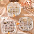 Multi Layer Jewellery Organizer with Lid Transparent | Ear Rings & Necklace_Bracelets Holder | Small Jewelry Box Vanity Hanger Stand Rotating. 
