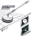 Patio Brush - Solar Panels / Floor Surface Cleaner Attachment Kit - 10 inch Dia - for Pressure Washers of DEXTRO - Daewoo - Total - Ingco - Lutian - Ancor - Jasco - CVS etc.. 