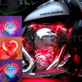 Decoration Light Waterproof RGB Light Multicolor Heart Design Light LED Night Light Cycle Car Bike Multicolor Lights In Multi Function Motorcycle Decoration Light Car Decoration Light. 