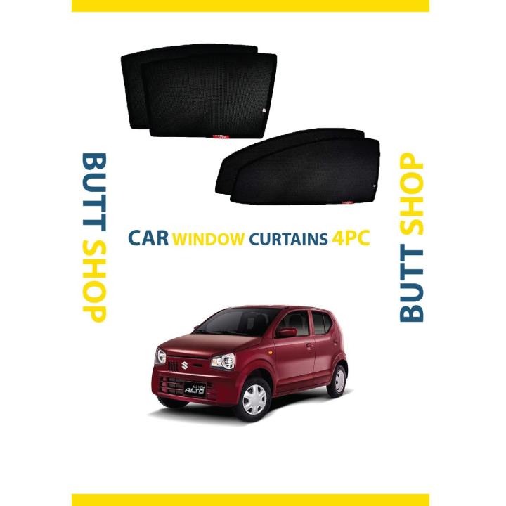 SUZUKI NEW ALTO SUN SHADE / WINDOW CURTAINS (DARK) BLACK 4PCS