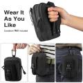 Tactical Pouch EDC Bag Compact Water- Resistant Utility Gadget Hanging Waist Saddlebag for Outdoor Sports Gadget Belt Waist Bag. 